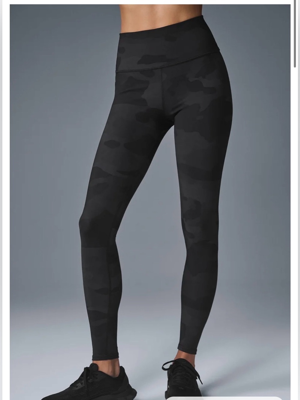 ALO Yoga Vapor High-Rise Black Camouflage Leggings Size L